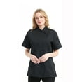 thumbnail image 3 of Toptie Women's Chef Coat With Pockets Short Sleeve Chef Jacket, 3 of 7