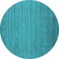 thumbnail image 1 of Ahgly Company Indoor Round Abstract Light Blue Contemporary Area Rugs, 3' Round, 1 of 4