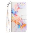thumbnail image 5 of Nalacover for Motorola Moto G Power (2022) PU Leather Wallet Case,Stylish Marble Pattern Magnetic Clasp Flip Kickstand Cash Pocket Wireless Charging Detachable Wrist Strap Cover for Girls Women,D, 5 of 6