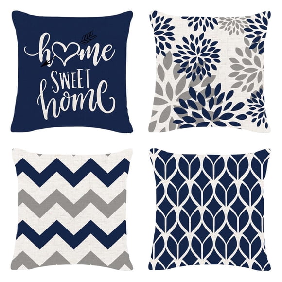 Injueey Funda de cojín para decoración del hogar, tela Natural, mejor aspecto, la mejor opción para decoración de sofá, 4 pack/lote Juegos de cama No.1