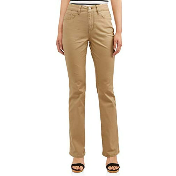 Juniors' Bootcut Jeans (Khaki, 19) - Walmart.com