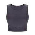 thumbnail image 7 of Womens Sleeveless Workout Tops, High Neck Cutout Cropped Sleeveless Tee Sports Tank Cami Tops Sleeveless Loose Tunic Blouses Gray S, 7 of 7