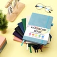 thumbnail image 3 of Alphabetical Tabs Password Book with Color Pages, Organized Password Notebook for Website Logins, Home and Work Gifts, 5.3" X 7.7" Blue, 3 of 3