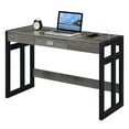 thumbnail image 2 of Convenience Concepts 47.25" Monterey Desk with Charging Station, Weathered Gray/Black, All Ages, 2 of 8