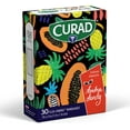 thumbnail image 4 of Curad Kendra Dandy Designer Bandages, 2 Colorful Patterns, Pineapples and Papayas, Flex-Fabric, .75" x 3", 30 Count (3 Pack), 4 of 6