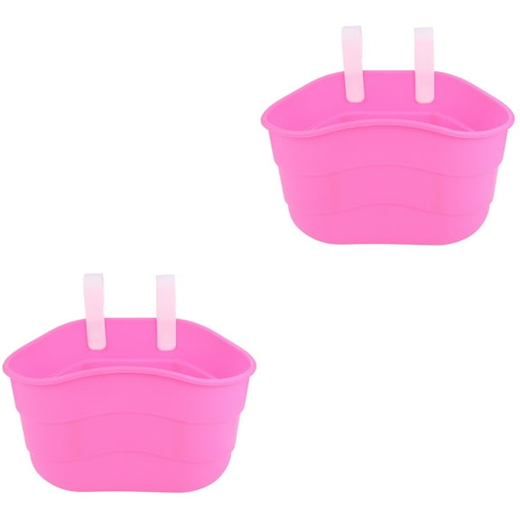 Raindrops 2 pcs Scooter Basket Children Bike Basket Plastic Hanging Handlebar Basket for Kids (Pink)