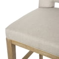 thumbnail image 6 of Kiara Contemporary Fabric Upholstered 27 Inch Counter Stools, Set of 2, Wheat and Weathered Natural, 6 of 8