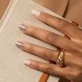 thumbnail image 4 of Impress Design Press On Nails, No Glue Needed, Beige, Short Oval, 30 Ct., 4 of 11