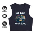 thumbnail image 4 of Batman 100 Days of School Women's Sleeveless Crop Top Tank, Navy, 2X-Large, 4 of 5