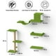 thumbnail image 2 of Juego de estantes de pared Fukumaru para gatos, 4 en 1, con rascador, color verde, 2 of 7