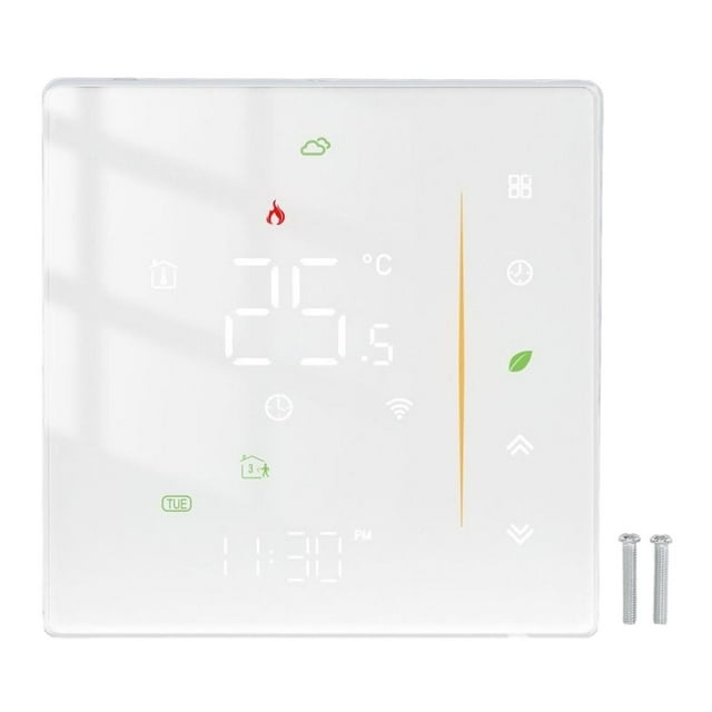 Thermostat intelligent programmable Wi-Fi pour Tuya, pour chère, chauffage au sol, blanc, 95-240 V