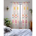 thumbnail image 3 of Spring Easter Sheer Curtains 63 Inch Length 2 Panels Set for Living Room/Bedroom, Pink Yellow Vintage Eggs Floral Botanical Kitchen Curtains Grommet Semi-Sheer Curtains Window Treatments 42"x63"x2, 3 of 7