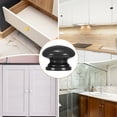 thumbnail image 6 of Uxcell 6-Pack Kicthen Cabinet Knobs, 1-3/8 In(35mm) Solid Wood Round Drawer Pull Handle, Drawer Knob Hardware [Black], 6 of 7