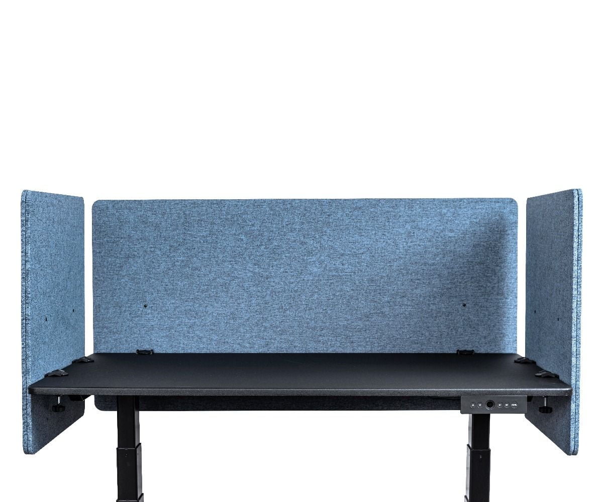 Offex Classroom, Library, Office Desk Mounted Partition Divider 3 Piece Desktop Privacy Panel