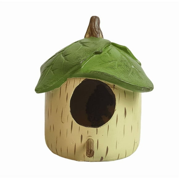 Ornement de Jardin Mignon en Forme de Feuille de Résine pour Usage Extérieur/intérieur Figurine d'Oiseau Faite à la Main pour Patio Jardin Maison