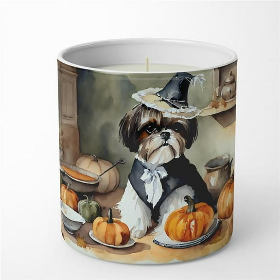 10 oz Unisex Shih Tzu Fall Kitchen Pumpkins Decorative Soy Candle