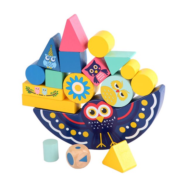 Juego De Juguetes De Equilibrio De Colores, Juguetes Apilables De Búho, Juego De Juguetes De Equilibrio Para Niños Mayores De 3 Años Minnieouse FN002861-00
