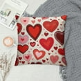 thumbnail image 2 of Nawypu  Valentine's Day Pillow Covers, Valentines Red Hearts Love You More Decorative Pillowcases for Home Sofa Couch Cushion Decor Decoration, 2 of 5