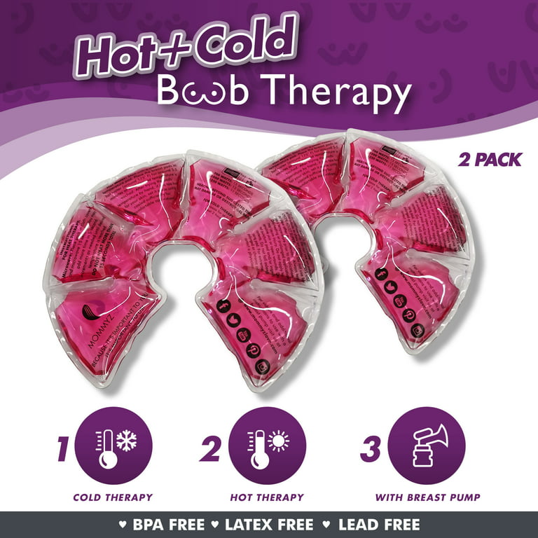  Hot Cold Gel Bead Breast Therapy Pack,Breast Ice Packs for  Breastfeeding,Relief for Breastfeeding,Nursing Pain,  Mastitis,Engorgement,Plugged Ducts, Boost Milk Let-Down & Production(#19  Pink) : Baby