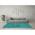 thumbnail image 3 of Ahgly Company Indoor Rectangle Abstract Turquoise Blue Contemporary Area Rugs, 3' x 5', 3 of 4