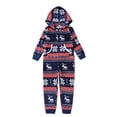 thumbnail image 4 of Plush Cozy Warm Christmas Matching Family One-piece Pocket Pajamas Hoodie Sleepwear Xmas PJ's Festival Snowflake, 4 of 13