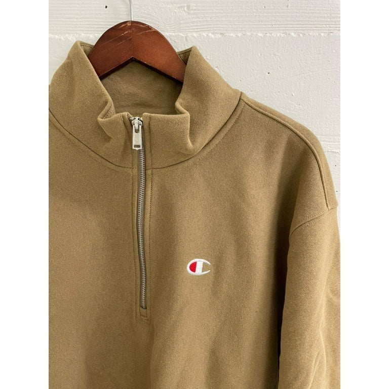 Champion Men's Reverse Weave Quarter Zip Embroidered C Logo Champion Men's Reverse Weave Quarter Zip Embroidered C Logo