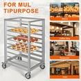thumbnail image 5 of golytefs 9 Tier 3 Inch Spacing Aluminium Baking Tray Rack with Wheels Rolling Bakers Rack, 5 of 9