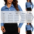 thumbnail image 3 of Blmnix Trucker Women's Coats, Jackets & Vests Jean Jacket Women Denim Button Raincoats Blue Cropped Cocoon Long Sleeve Winter Coats for Women, 3 of 6