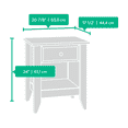 thumbnail image 4 of Sauder Shoal Creek Nightstand with Drawer & Storage Shelf, Diamond Ash Finish, 4 of 8