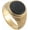 Gold Black, variant on Men's Vintage Simple Round Stone Dotted Pattern Ring, Stainless Steel Gothic Punk Style Band, Party Concert Everyday Style