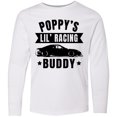 thumbnail image 3 of Inktastic Poppy's Lil' Racing Buddy with Car Silhouette Long Sleeve Youth T-Shirt, 3 of 5