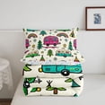 thumbnail image 5 of Catabedysis Colorful Cartoon Camping Full Size Comforter Sets For Girls,Camper Rainbow Print Bedding Comforter Set,Multicolor,Colorful Stars Reversible,3 Pieces,1 Comforter and 2 Pillowcases, 5 of 7