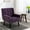 Lavender purple, variant on Modern Bedroom Ergonomic Velvet Chair, Lavender - Black Legs, Universal Foot Stops, 250lb Capacity Chair With Luxury Appeal, Ergonomic, For Indoor Use