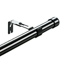 CHEASYOU Black Curtain Rods for Window 30-78 inch Adjustable, 1 inch Heavy Duty Metal Curtain Rods with Bracket for Bedroom, Living Room, Dining