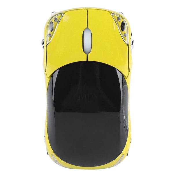2.4g Mouse inalámbrico 2.4g Mouse inalámbrico ratón óptico 1600dpi para Oficina de Juegos Mac/ME/Windows PC/Tablet(Amarillo)