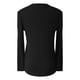 thumbnail image 4 of MHFRRA Camiseta de Manga Larga con Cuello En V para Mujer, Informal, de Rayas Suaves y Cepilladas, para Uso Diario, Cómoda, Elástica y Básica. Negro, 4 of 4