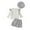 White, variant on Toddler Baby Girl Outfits Fall Winter Clothes Knitted Cotton Long Sleeves Tops Mini Skirts Set