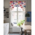 thumbnail image 4 of Watercolor Flowers Swag Valances for Windows, Small Curtains Drapes, Country Pastel Spring Vine Florals Kitchen Window Curtains Over Sink Window Treatment Valance for Bedroom/Bathroom 56"x36", 4 of 5