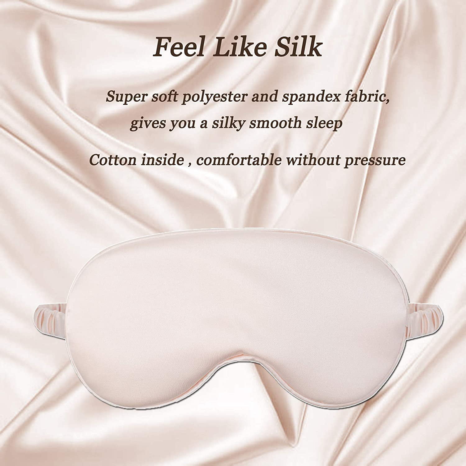 2 Pcs Silk Smooth Sleep Mask, Blackout Blindfold