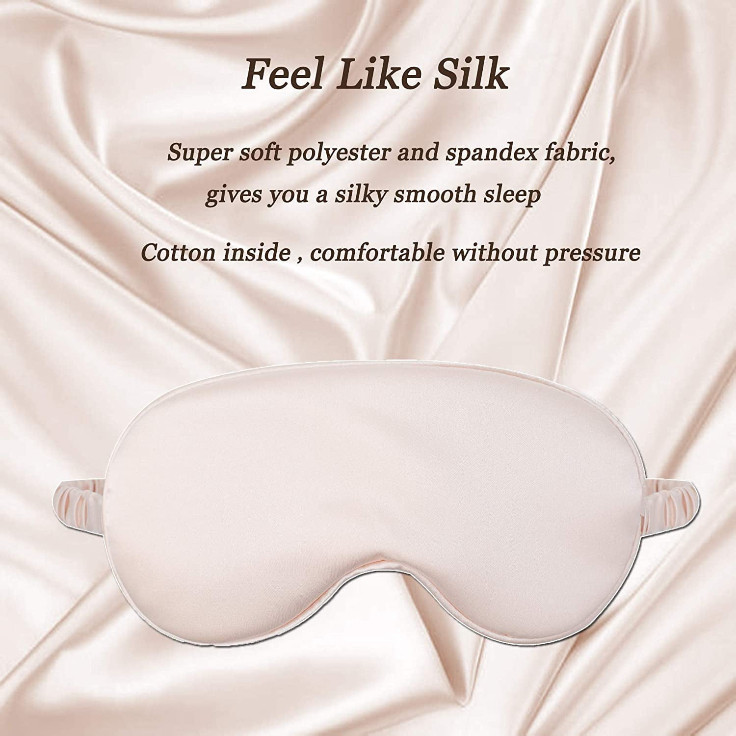 ZIMASILK Adjustable Pure Mulberry Silk Sleep Mask, 3D Contoured Cup Eye  Mask for Sleeping, Super Soft Breathable Blindfold, Perfect Blocks Light  for