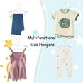 thumbnail image 5 of Funamily Baby Hangers for Nursery Closet 40 Pack, 11"-14.6" Child Clothes for Boy Girl  (White), 5 of 6