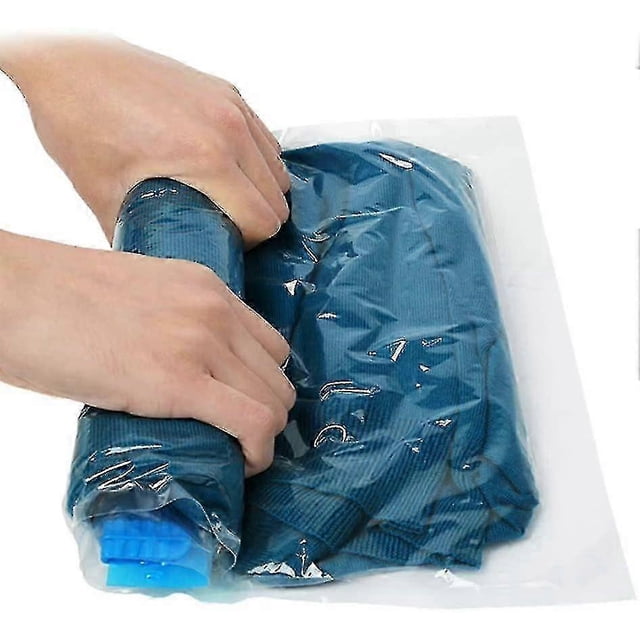 Travel Vacuum Bags For Rolling By Hand 8 Pieces | Vacuum Storage Bags For Travel, Clothes