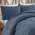 thumbnail image 5 of Sweet Home Collection Waffle Weave Polyester Microfiber Comforter Set Navy King, 5 of 5