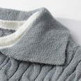 thumbnail image 4 of LIaqionyy Men Sweaters V Neck Cable Knit Long Sleeve Fall Winter Casual Texture Pullover Business Sweater, 4 of 6