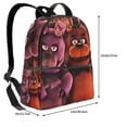 thumbnail image 4 of Lsque Five Nights At Freddy'S Pattern Backpack – School Travel Canvas Daypack with Ergonomic Padded Straps, Multiple Compartments & Leather Handle, 4 of 5