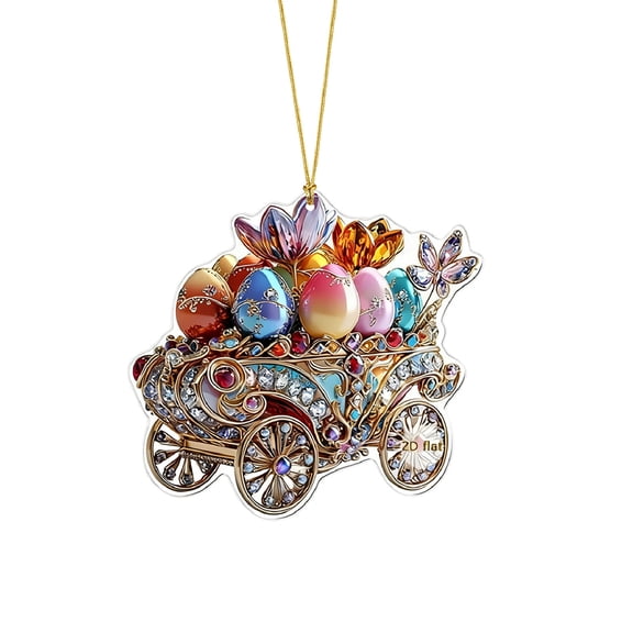 Yrmaups Acrylic Pendant, Easter Pendant, Acrylic Decor, Bohemian Decor, Easter Ornament, Acrylic Hanging Decor, Wall Pendant, Window Pendant, Holiday Pendant, Spring Decor