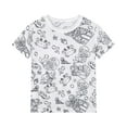 thumbnail image 4 of Outfits for Girls Kids Diy Hand Painted Homewear Short Sleeve T Shirt Shorts Colouring Pajama Can Play With Girls' Clothing Sets, 4 of 8