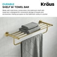 thumbnail image 4 of KRAUS Elie Bathroom Shelf Towel Rack with Towel Bar in Brushed Gold, 4 of 9