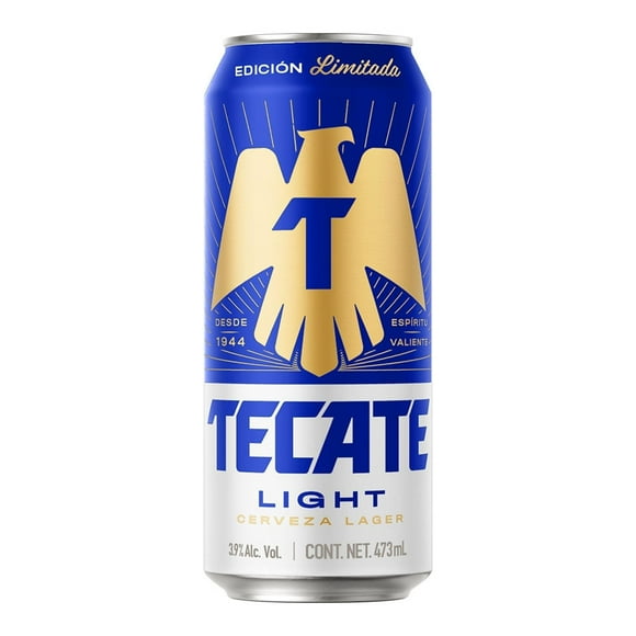 Cerveza clara Tecate light lata 473 ml