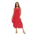 thumbnail image 3 of Baywell Women's Basic Tank Top Maxi Long Dress Casual Sleeveless Summer Beach Dress Red S-2XL, 3 of 6